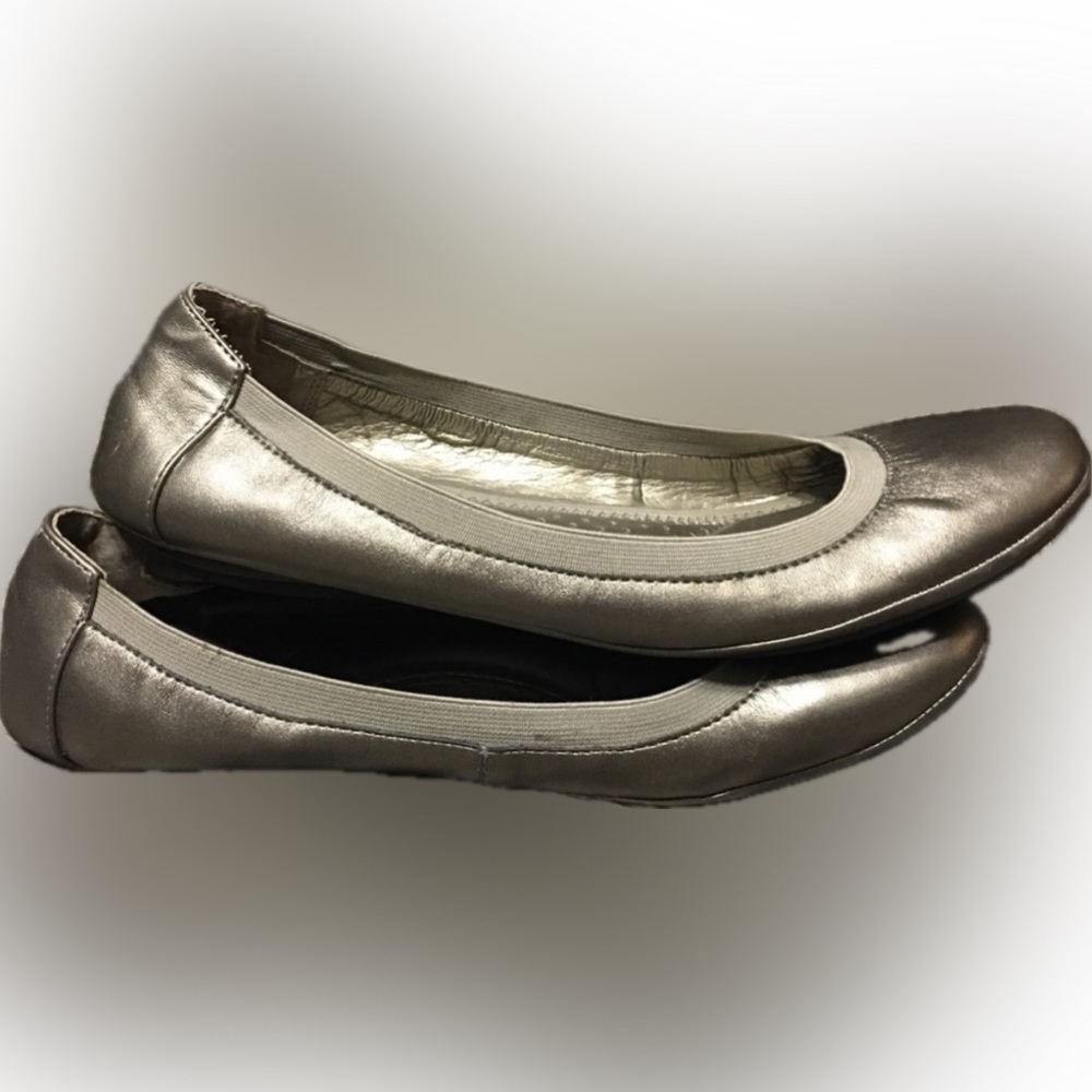 Me Too Faun Ballet Flats Padded Insoles Pewter